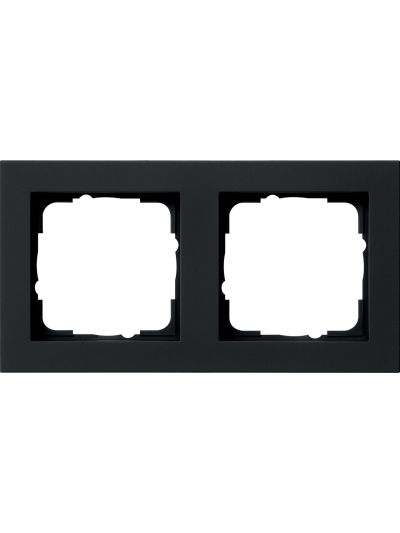 Gira E2 2-es szerelvénykeret matt fekete