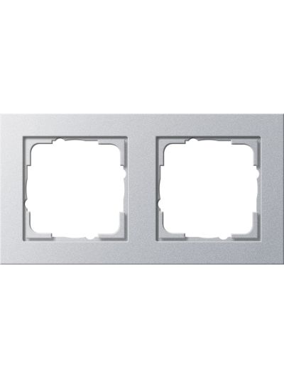 Gira E2 2-es szerelvénykeret alumínium