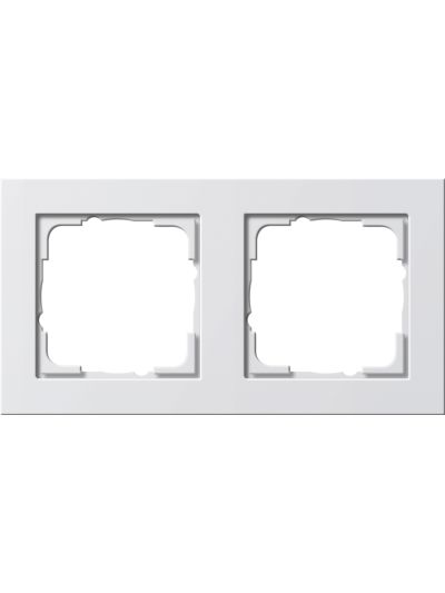 Gira E2 2-es szerelvénykeret fényes fehér