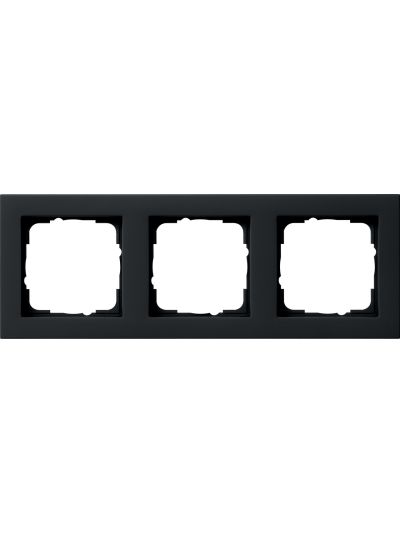 Gira E2 3-as szerelvénykeret matt fekete