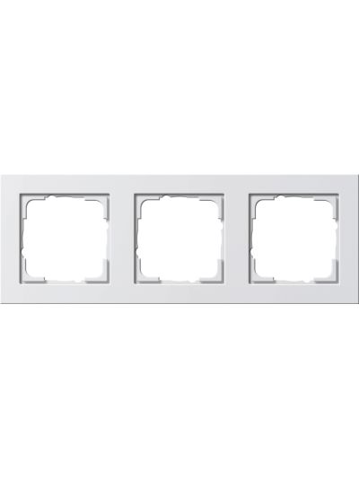 Gira E2 3-as szerelvénykeret fényes fehér