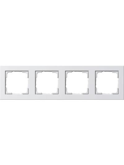 Gira E2 4-es szerelvénykeret fényes fehér