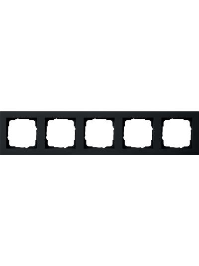 Gira E2 5-ös szerelvénykeret matt fekete