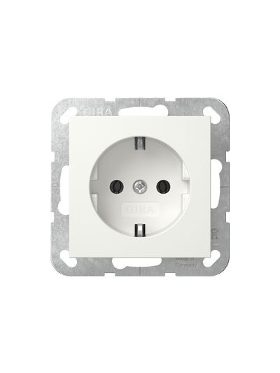 Gira System55 földelt dug aljzat fehér