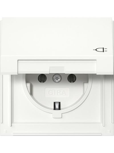 Gira TX44 csapfedeles dugaszoló aljzat, matt fehér